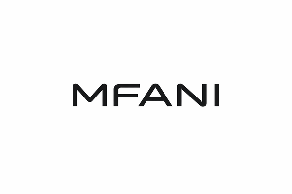 Black 'MFANI' logo on a white background